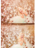 Off Shoulder Mint Tulle Ivory Lace Flower Girl Dress